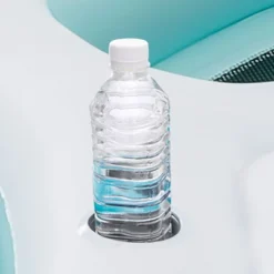 Intex Laguna Splash Island Outdoor Floating Water Raft With 2 Detachable Solo Lounge Tubes, Connectors, Built-In Cupholders, And Grab Handles, Blue