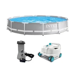 Intex 26711EH 12ft X 30in Prism Frame Above Ground Swimming Pool With 530 GPH GCFI Filter Pump And Robot Vacuum Cleaner Fits Up To 6 People -Intex GUEST 716797a4 24f3 45d5 b1b4 eb7bcdc5a89c