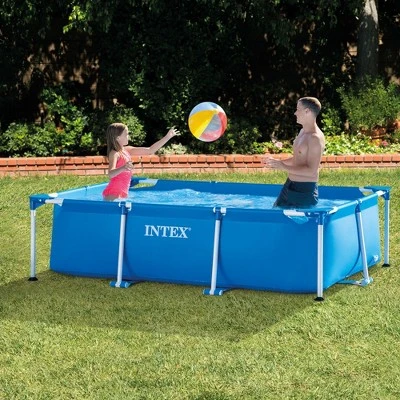 Intex 8.5' X 5.3' X 26" Frame Above Ground Swimming Pool & 1000 GPH Pool Pump 4 Intex 8.5' X 5.3' X 26" Frame Above Ground Swimming Pool & 1000 GPH Pool Pump - Image 4