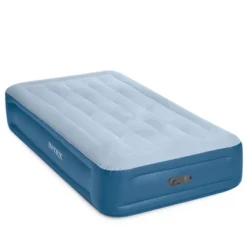 Intex Mid Rise Hexbeam 14" Electric Pump Twin Air Mattress - Dark Blue: PVC, Indoor/Outdoor Use -Intex GUEST 7cc28837 17b6 4ae5 b11d d2ede22dc365
