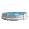INTEX 10ft X 30in Prism Metal Frame Above Ground Swimming Pool With Filter Pump And Cleaning Maintenance Kit With Vacuum, Skimmer And Pole 26701EH