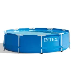 Intex Metal Frame 10' X 30" Above Ground Outdoor Swimming Pool Set With 330 GPH Filter Pump, Cartridge, And Protective Round Pool Cover -Intex GUEST 7f3b0fe8 34be 485b b47e 07d97e454515