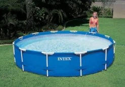 Intex 12ft X 30in Metal Frame Above Ground Round Family Swimming Pool Set & Pump -Intex GUEST 810ab8d5 aeec 4a79 904e 3d861bd35197