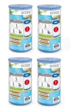Intex Replacement Type A Filter Cartridge For Pools (4-Pack)