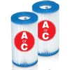 Intex Easy Set Swimming Pool Type A Or C Filter Replacement Cartridges (6 Pack)