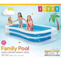 Intex Inflatable 8.5' X 5.75' Swim Center Family Pool For 2-3 Kids, Blue & White -Intex GUEST 84c0547c fff4 4736 a2bf 312c5f1ca4ac