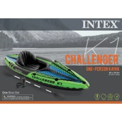 Intex Challenger K1 1-Person Inflatable Sporty Kayak + Oars And Pump | 68305EP -Intex GUEST 8554b946 41a6 4d6b 81f0 c7bfa55370e3