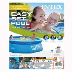 Intex 10ft X 30in Easy Set Inflatable Round Plastic Family Swimming Pool & Pump -Intex GUEST 89ee2a6b 57b2 4839 9515 bb5119ee0b40