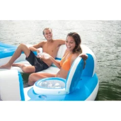 Intex Island Pool Lake Raft Lounger W/ Inflatable 72 Can Beverage Cooler Float -Intex GUEST 8b3bdbcb 9541 44c9 a5a3 57ef61e7e95d 1