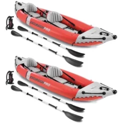 INTEX 68309EP Excursion Pro K2 Inflatable Kayak Set: Includes 86in Kayak Paddles And Pump – SuperTough PVC – 2-Person – 400lb Weight Capacity, 2-Pack -Intex GUEST 8c32833c 16c6 4e13 b26e c4334ac8b005