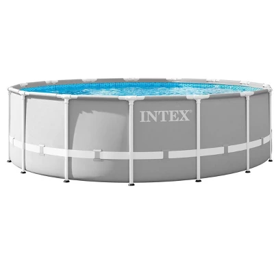 Intex 15-FT X 48-IN Prism Frame Swimming Pool Set W/ Ladder, Cover & Pump 1 Intex 15-FT X 48-IN Prism Frame Swimming Pool Set W/ Ladder, Cover & Pump