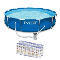 Intex 12ft X 30in Metal Frame Round Pool & Replacement Cartridge (12 Pack) -Intex GUEST 8e7d2ede 9e88 4688 94ec 1763b47dcb08