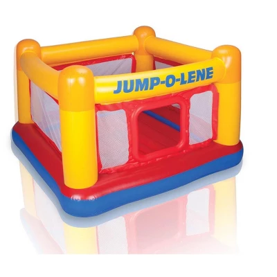 Intex Inflatable Jump-O-Lene Ball Pit Bouncer Bounce House W/ 100 Play Balls 1 Intex Inflatable Jump-O-Lene Ball Pit Bouncer Bounce House W/ 100 Play Balls