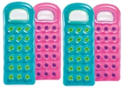 Intex 18-Pocket Suntanner Inflatable Lounge, 74" X 28", (Colors May Vary), (4-Pack)