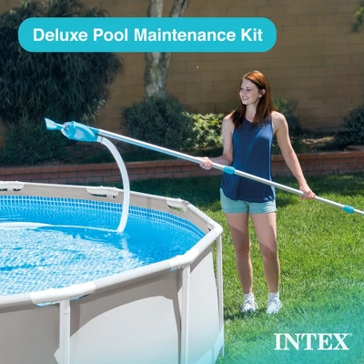 Intex Deluxe Automatic Surface Skimmer Bundled With Maintenance Kit W/ Vacuum & Pole, Swimming Pool Cleaning Tools For Above Ground And InGround Pools 5 Intex Deluxe Automatic Surface Skimmer Bundled With Maintenance Kit W/ Vacuum & Pole, Swimming Pool Cleaning Tools For Above Ground And InGround Pools - Image 5