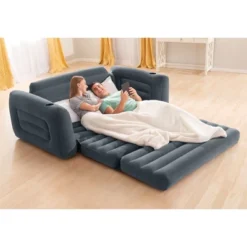 Intex Queen Size Inflatable Pull-Out Sofa Bed Sleep Away Futon Couch, Dark Gray -Intex GUEST 948b5fc6 de01 4b32 a4d6 27b74335a573