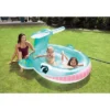 Intex 57440EP 79" X 77" X 36" Inflatable Whale Spray Kiddie Pool For Kids 2+