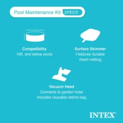 Intex 28002E Cleaning Maintenance Swimming Pool Kit With Vacuum, Surface Skimmer, And Telescoping Pole For Above Ground Pools (Pool Sold Separately) -Intex GUEST 981e717a e170 4f65 a027 456670a4daf5