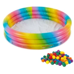 Intex 58449EP Rainbow Ombre 3 Ring Circular Inflatable Outdoor Swimming Pool With For Kids Ages 2 Years Or Older -Intex GUEST 9afcac80 8969 463e 95a9 84dfd832c1cb