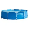 Intex Metal Frame Above Ground Swimming Pool W/ 10 Foot Round Swimming Pool Cover