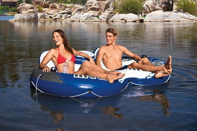 Intex River Run II Inflatable 2 Person Float W/ Cooler And 6 Single Rider Floats 3 Intex River Run II Inflatable 2 Person Float W/ Cooler And 6 Single Rider Floats - Image 3
