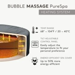 INTEX 28425EP PureSpa Bubble Massage Spa Set: Includes Energy Efficient Spa Cover – 120 Bubble Jets – 4 Person Capacity – 77" X 28" -Intex GUEST a4bdaabf 0f8e 479b bc35 eeffba64be03