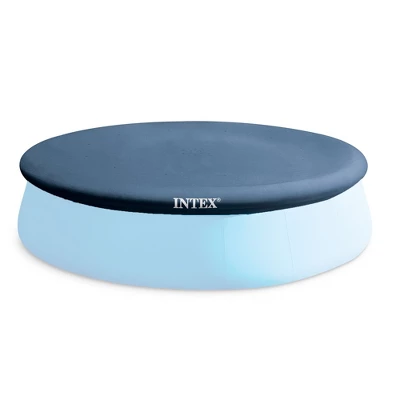 Intex 12 Foot By 30 Inch Metal Frame Round Above Ground Swimming Pool With Filter Pump And Easy Set Round PVC Vinyl Pool Cover 2 Intex 12 Foot By 30 Inch Metal Frame Round Above Ground Swimming Pool With Filter Pump And Easy Set Round PVC Vinyl Pool Cover - Image 2