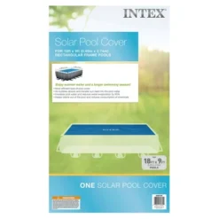 Intex Solar Pool Cover For 18' X 9' Rectangular Frame Outdoor Swimming Pools With Carrying Storage Bag, (Pool Cover Only), Blue -Intex GUEST a7602f06 3a02 4f63 9e96 722222d6206d