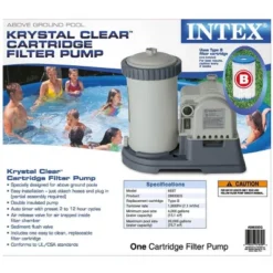 Intex 2500 GPH Swimming Pool Filter Pump & Type B Replacement Filter Cartridge