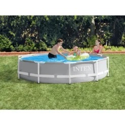 INTEX 10ft X 30in Prism Metal Frame Above Ground Swimming Pool With Filter Pump And Cleaning Maintenance Kit With Vacuum, Skimmer And Pole 26701EH 9 INTEX 10ft X 30in Prism Metal Frame Above Ground Swimming Pool With Filter Pump And Cleaning Maintenance Kit With Vacuum, Skimmer And Pole 26701EH -Intex GUEST aa56b8ae a445 4a31 902e e3fd12c3b3ec