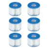 Intex 29001000000 B01DEMGBAI Intex-29001E PureSpa Type S1 Easy Set Pool Filter Cartridges, (6 Fil, 1-Pack, Blue