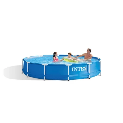 Intex 28211EH 12-foot X 30-inch Metal Frame Round 6 Person Outdoor Above Ground Swimming Pool With GFCI Filter Pump And Pool Cover 1 Intex 28211EH 12-foot X 30-inch Metal Frame Round 6 Person Outdoor Above Ground Swimming Pool With GFCI Filter Pump And Pool Cover