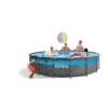 Intex 14' X 42" Clearview Prism Frame Above Ground Pool - Graywood Print: Steel Frame & Vinyl Liner