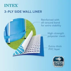 INTEX 12 X 2.5 Foot Metal Frame Above Ground Swimming Pool, Type A Filter, Protective Cover, And Complete Maintenance Kit With Vacuum Skimmer And Pole -Intex GUEST b72f4bcb 4207 4aa9 8bd4 e72bf985adfc