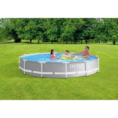 Intex 26711EH 12 Foot X 30 Inch Prism Frame Above Ground Swimming Pool With 530 GPH GCFI Filter Pump And Easy Set-Up And Fits Up To 6 People 2 Intex 26711EH 12 Foot X 30 Inch Prism Frame Above Ground Swimming Pool With 530 GPH GCFI Filter Pump And Easy Set-Up And Fits Up To 6 People - Image 2