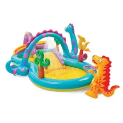 Intex Dinoland Play Center Kiddie Inflatable Pool And Dinosaur Water Splash Swimming Pool With Water Sprayers, Waterfalls, Slides, And Games -Intex GUEST c032ea6c 1290 47dc be13 f9b43d0107cc