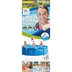 Intex 10ft X 30in Metal Frame Above Ground Swimming Pool Set With Filter Pump -Intex GUEST c510be4d 89a2 491f 90fb f1d24f322d18
