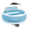 Intex 7.08'x 30" Family Lounge Pool W/ Built In Bench & 120V Electric Air Pump