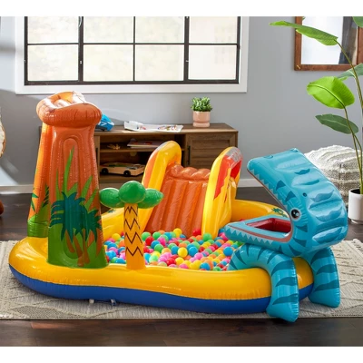 Intex Inflatable Kids Dinosaur Play Center Outdoor Water Park Pool With Slide 2 Intex Inflatable Kids Dinosaur Play Center Outdoor Water Park Pool With Slide - Image 2