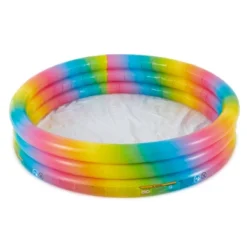 Intex 58449EP Rainbow Ombre 3 Ring Circular Inflatable Outdoor Swimming Pool With For Kids Ages 2 Years Or Older -Intex GUEST cddd1234 9cc5 4de3 83fb 77dfd3837203