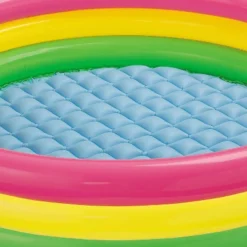 Intex 57422EP Sunset Glow 58" X 13" Inflatable Vinyl Toddler 3-Ring Colorful Backyard Kids Splash And Wade Pool For Children 2+ Years Old, Multicolor -Intex GUEST cec18273 37a0 47e2 a0d0 4937ea1fa7e8