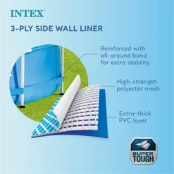 Intex 12' X 30" Round Metal Frame Outdoor Above Ground Swimming Pool Set With Filter Pump, Cartridges, 42 Inch Steel Pool Ladder, And Secure Cover -Intex GUEST d073cea4 4fe3 4024 a3bf e53b51ac49b4