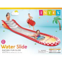 Intex 57167EP 18.5 Foot Long Inflatable Racing Fun Water Slide Track With 2 Surf Car Riders And Built-In Sprayer For Ages 6 And Up -Intex GUEST d0bc9a66 b41a 44fb 9186 bd8d3f6f125c