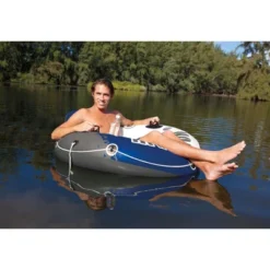 Intex River Run 1 Inflatable Floating Tube Raft For Lake, River & Pool