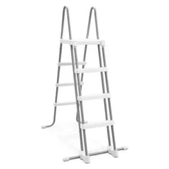 Intex High Impact Slip Resistance Steel Frame Above Ground Outdoor Swimming Pool Entry Step Ladder, Silver -Intex GUEST d71656dd fb7a 4421 bbfb b1775ec0906d