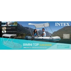 Intex Bimini Top Sun Shade Canopy Cover With Aluminum Frame For Mariner, Seahawk, Excursion, & Challenger Boat Models, Accessory Only, Gray -Intex GUEST d8278588 b81d 489b 90bc 882b3296ec6d