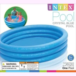 INTEX Crystal Blue Kids Outdoor Inflatable 58" Swimming Pool | 58426EP