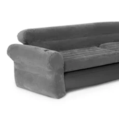 Intex Corner Sofa L-Shaped Inflatable Indoor Relaxing Lounge Sectional Couch With Built-In Cupholders For Home Living Rooms, Gray -Intex GUEST d90311a4 29e9 49e3 9fd6 d6213a4647b5