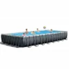 Intex Ultra 24ftX12ftX52in XTR Rectangular Metal Frame Swimming Pool Set W/Pump Filter