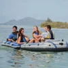 Intex Excursion 5 Person Inflatable Rafting And Fishing Boat Set With 2 Oars
